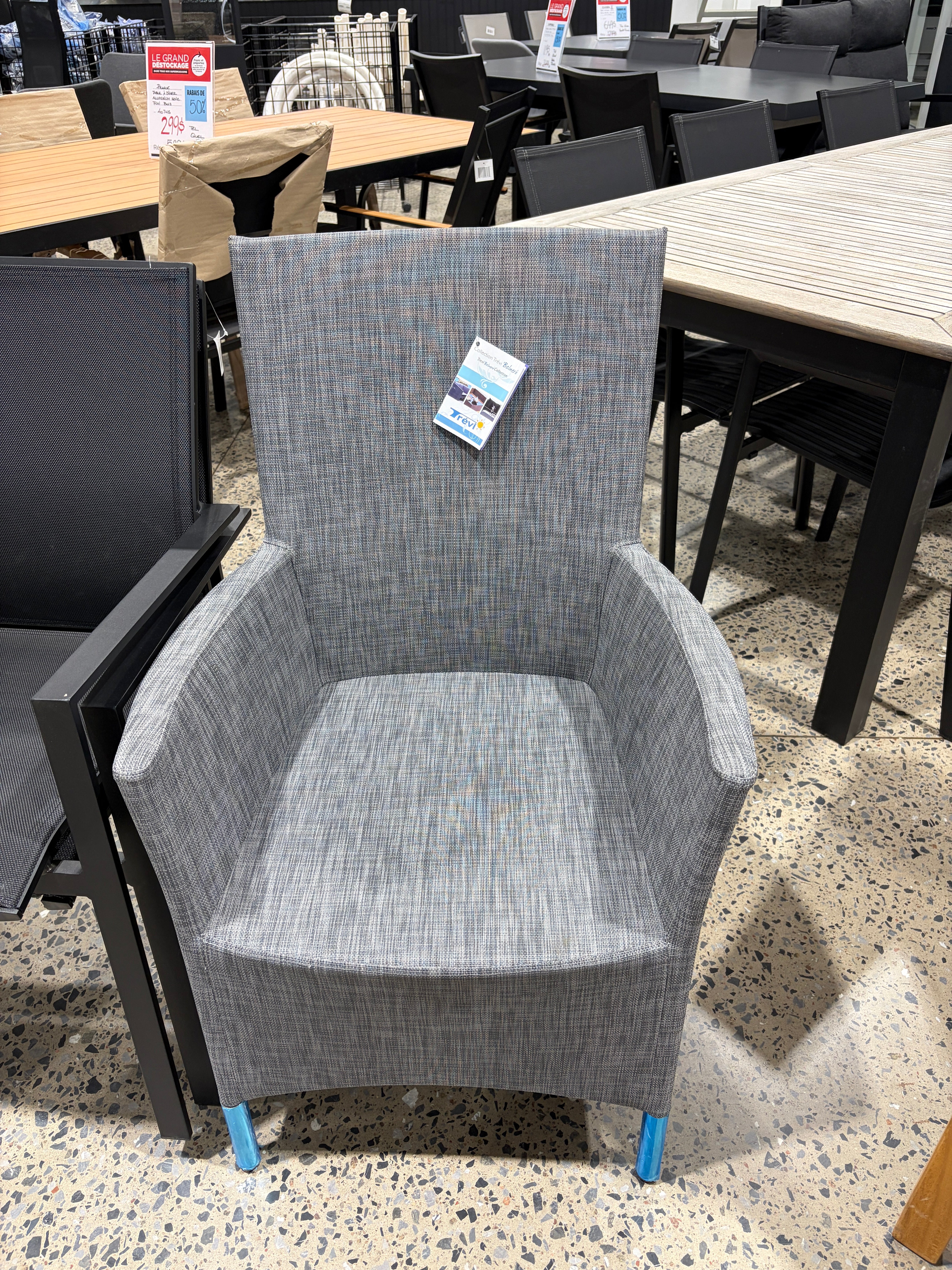 Chaise à dîner Malibu grise - Démonstrateur avec imperfections