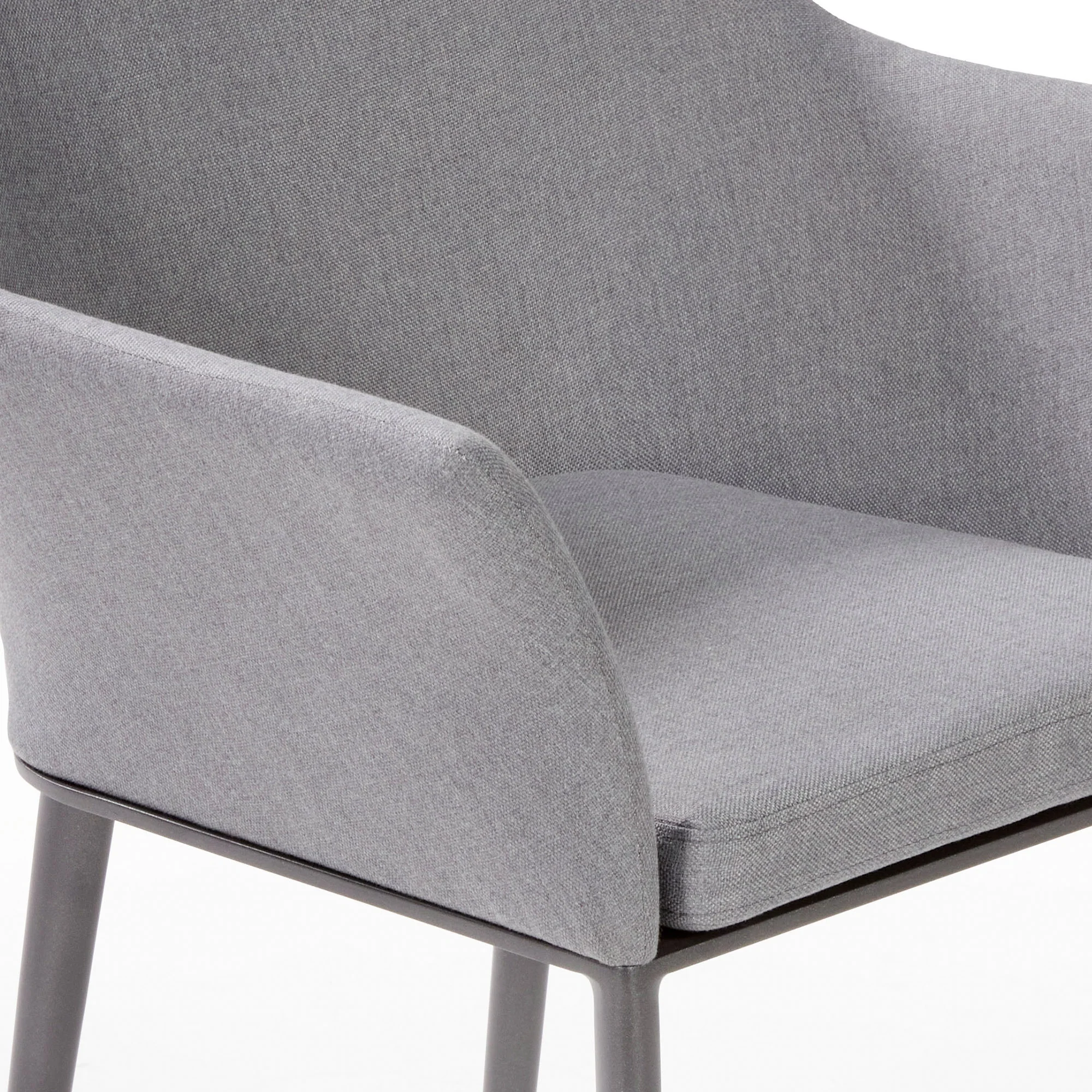 ENSEMBLE DINER ARUBA 36'' GRISE + 2 CHAISES VALENCE - Image 2
