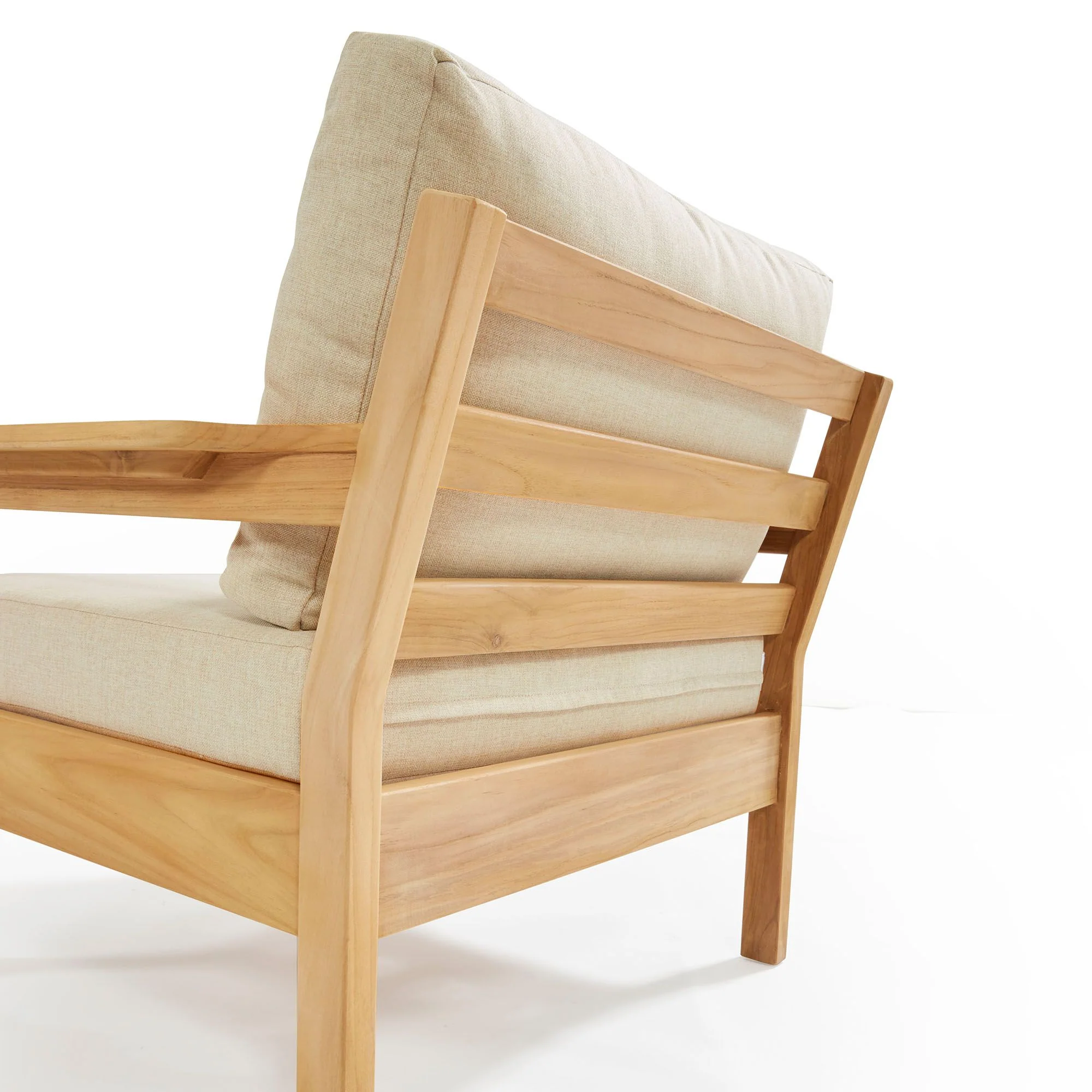 Fauteuil Helsinki en bois teck - Démonstrateur avec imperfections - Image 4