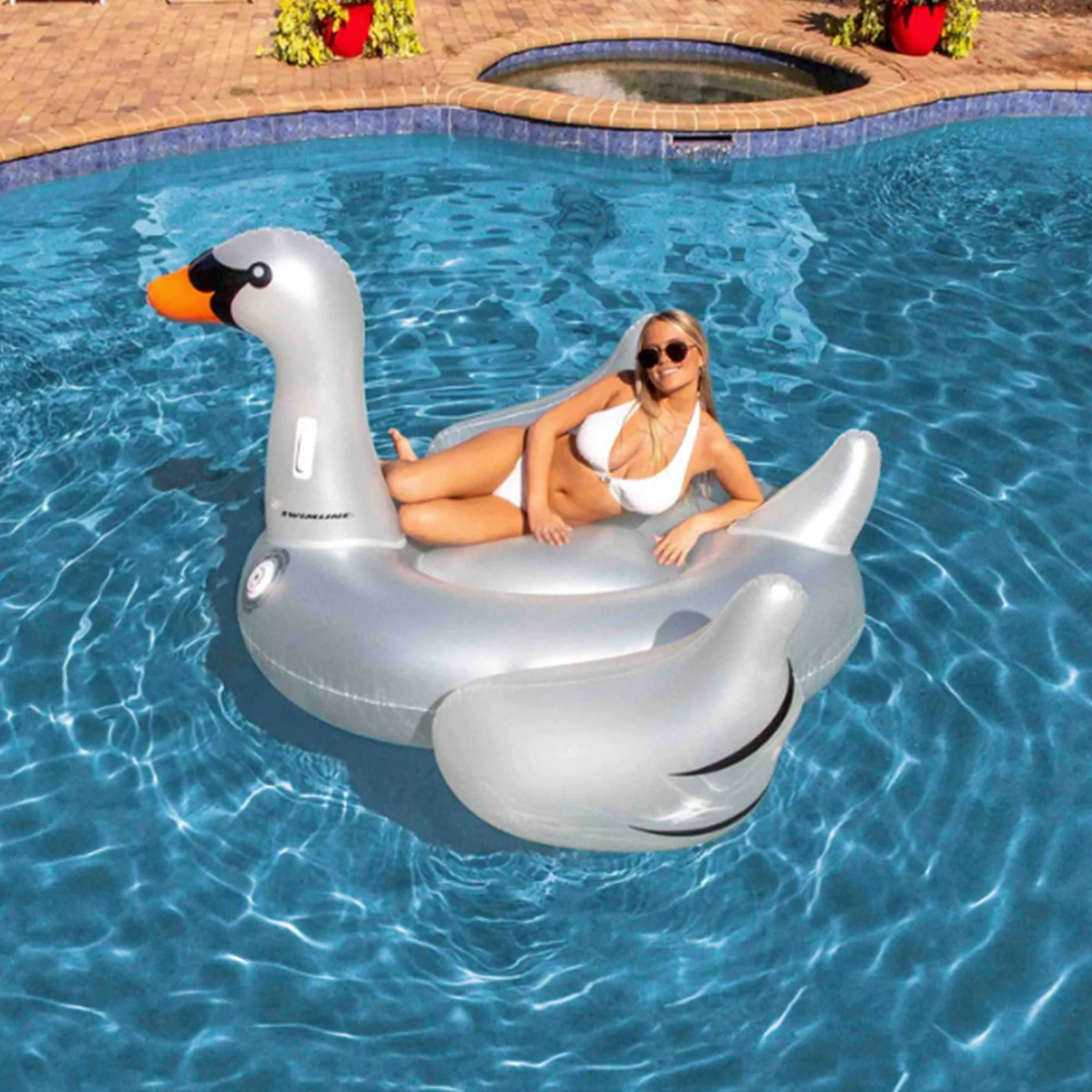 Flotteur cygne lumineux - Image 2