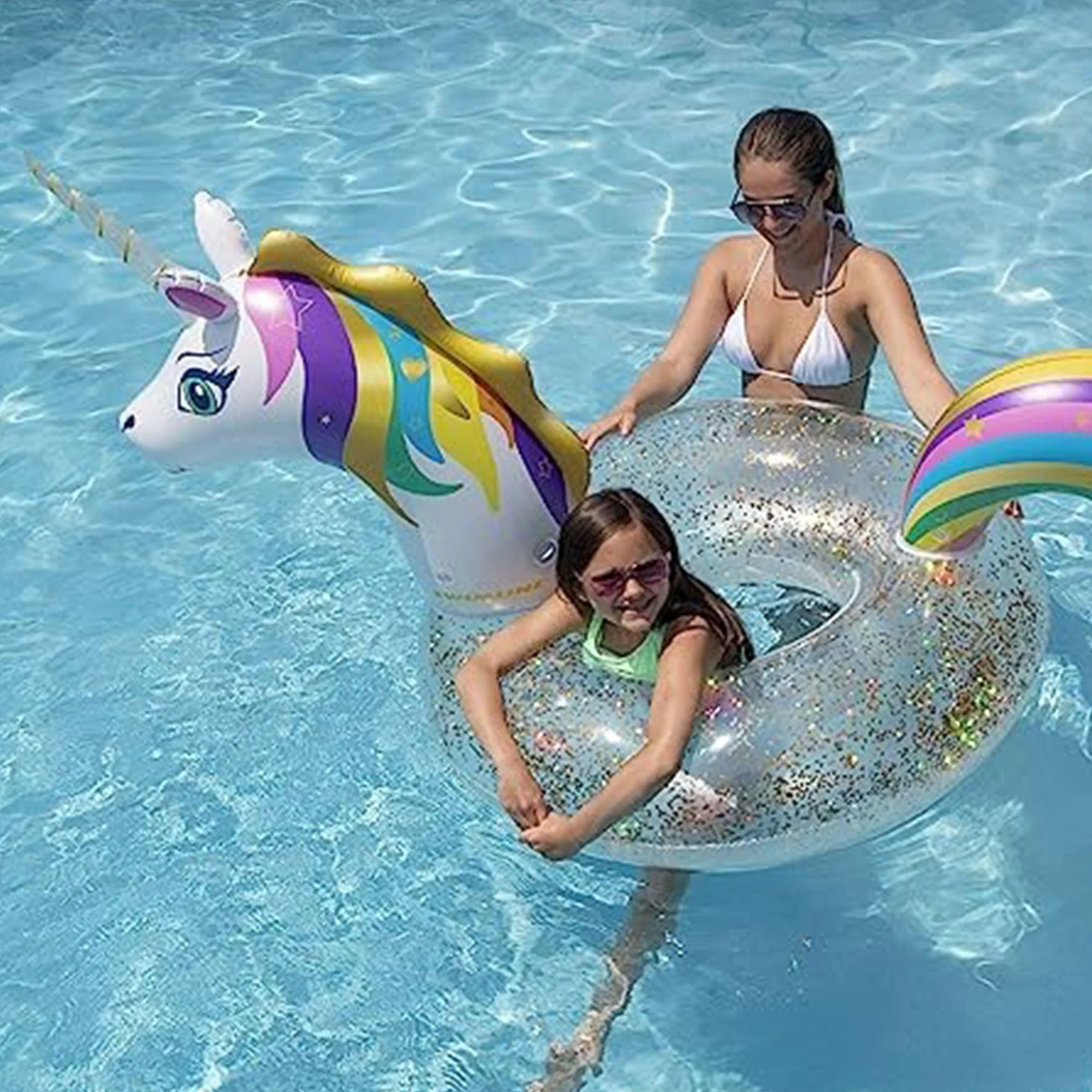 Anneau de paillettes de licorne LED