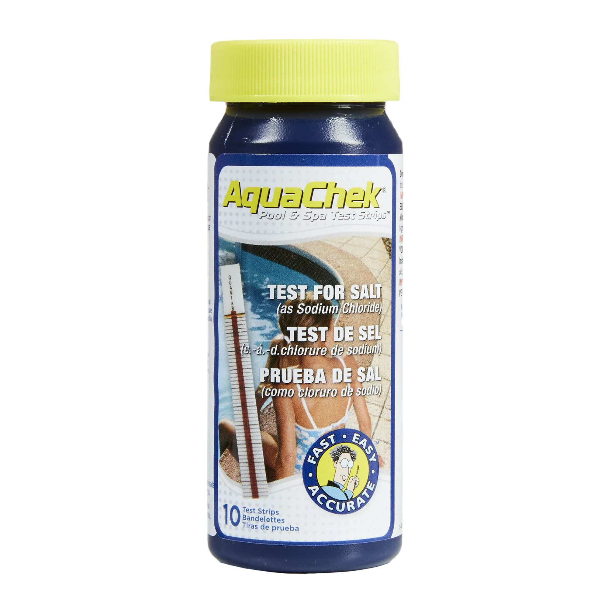 Bandelettes de test pour piscine et spa AquaChek Blanc – Sel / chlorure de sodium