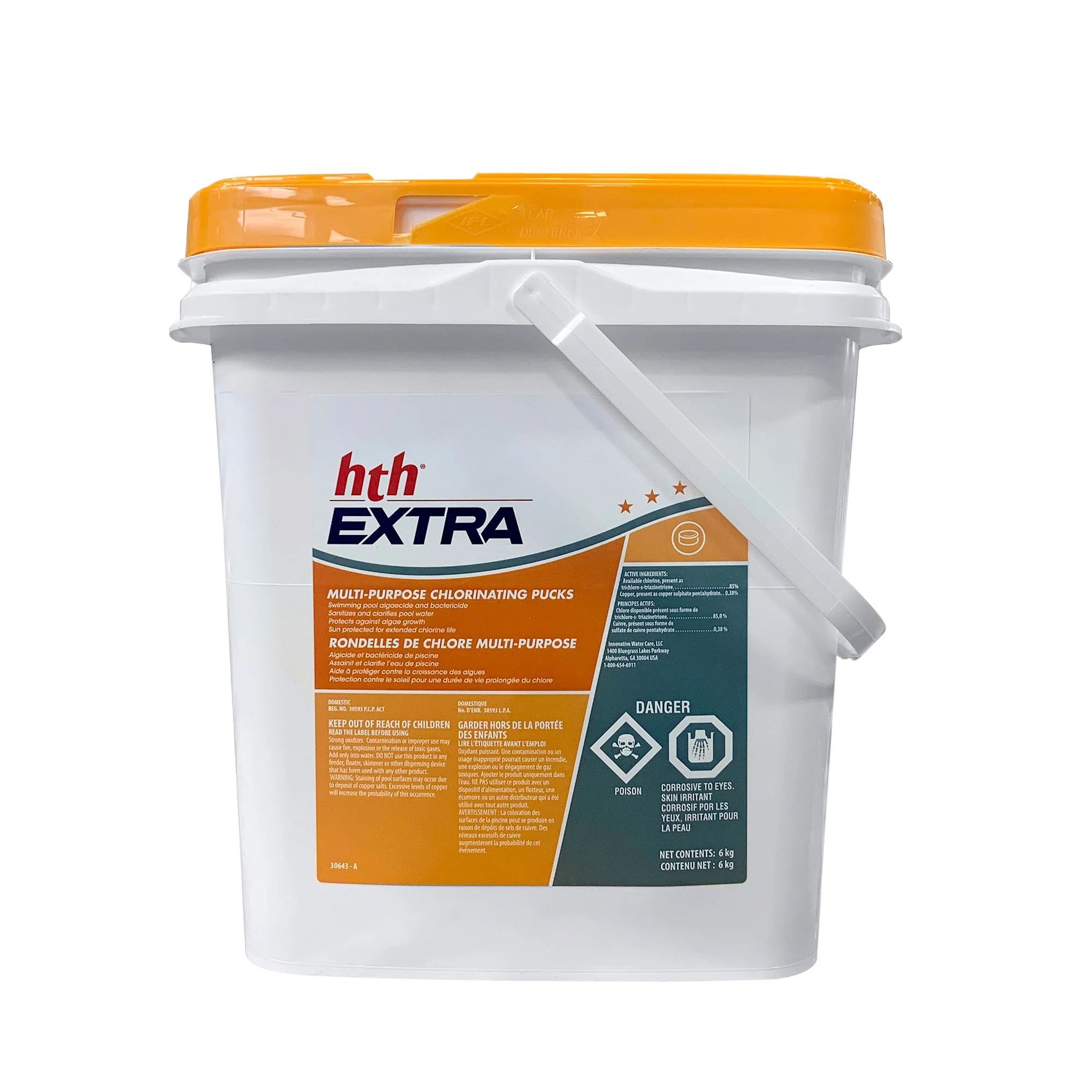 Rondelles de chlore pour piscine multi-fonction de 6 kg HTH Extra