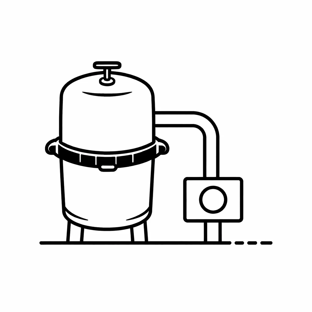 Ens. Plomberie pour filtre à cartouche et pompe