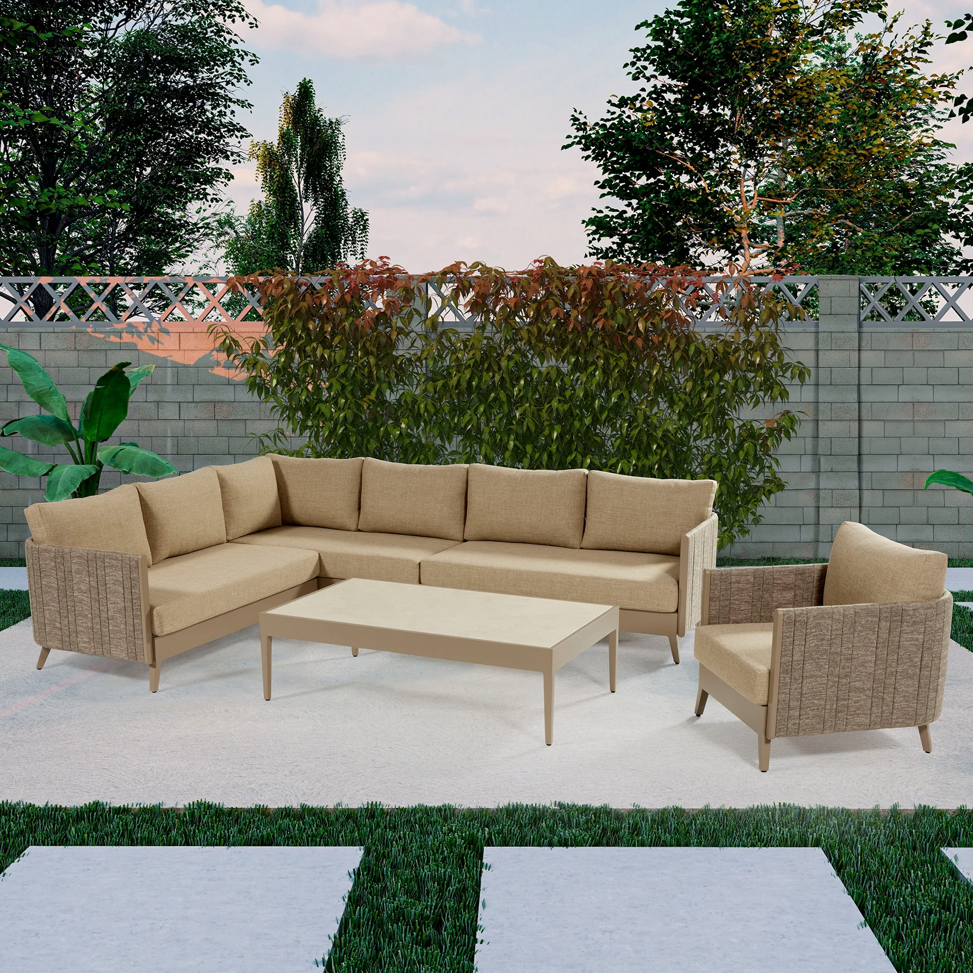 Sectionnel Madagascar avec 1 fauteuil - Image 2