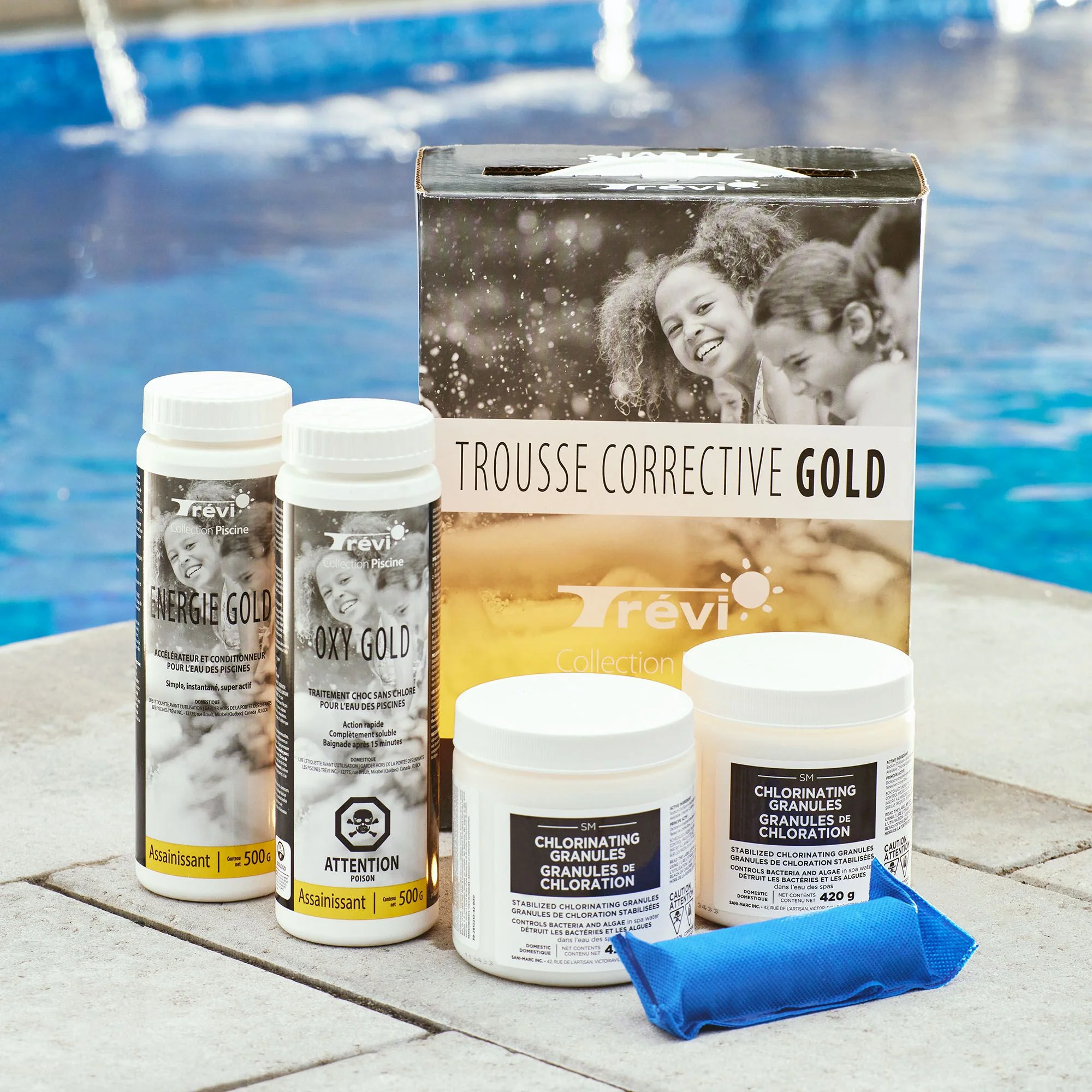 Trousse d'ouverture et corrective gold pour piscine - Image 2
